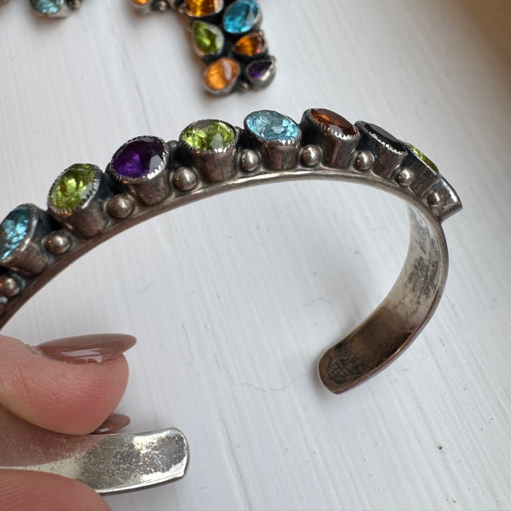Don Lucas Sterling Multi-Stone Jewelry Set - Picture 5 of 9